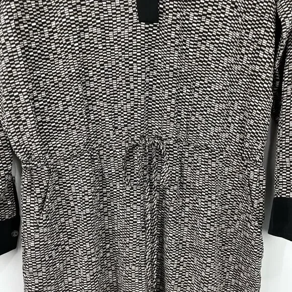 Vince Patterned Drawstring Waist Dress XS - Picture 3 of 7